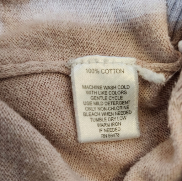 Light pink multi button 100% cotton cardigan sweater size small/medium - Picture 6 of 6